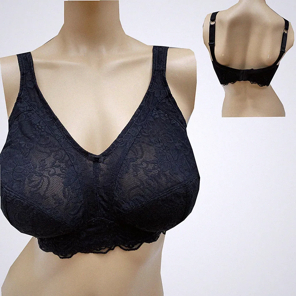 SASSA Damen Bügelloser BH 10609, Einfarbig Größe wählbar Schwarz NEU