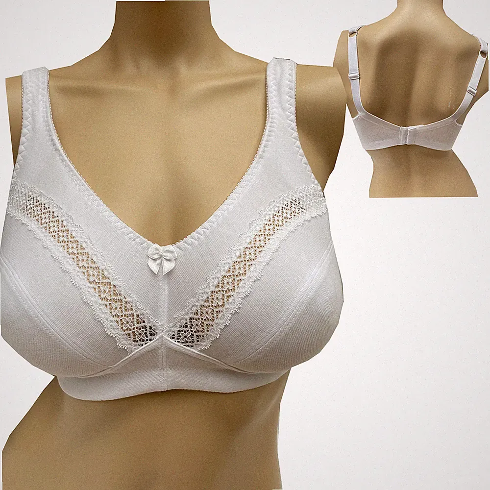 SASSA Damen Bügelloser BH 10889 Einfarbig Größe wählbar Weiß NEU