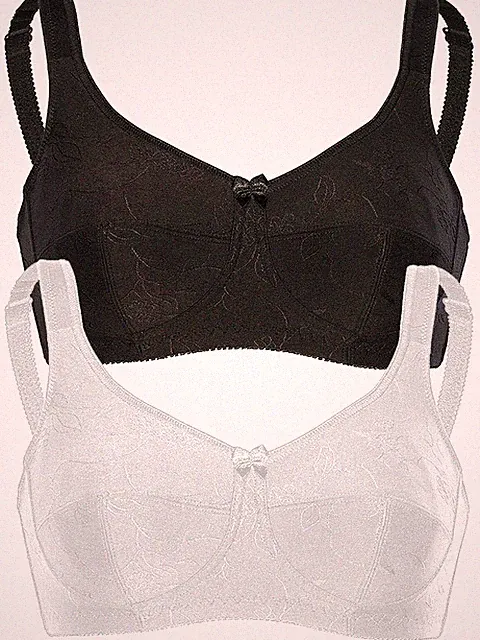 Sassa Functional Bras 18015 2er Sparpack Soft BH in Schwarz Weiss