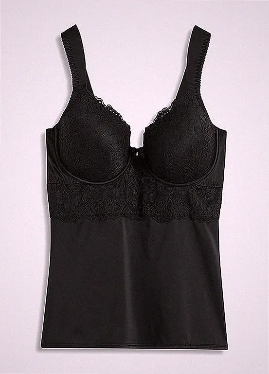 Schalen BH-Hemd Gr. (100) D Schwarz Damen-Bra Oberteil Neu*