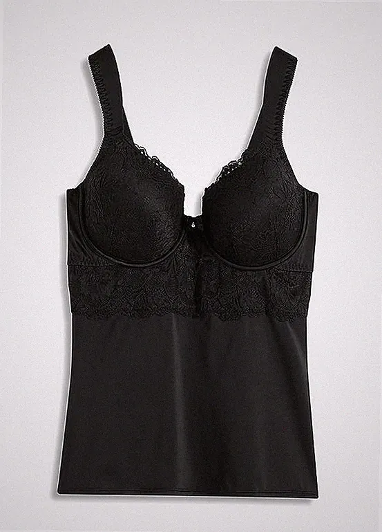 Schalen BH-Hemd Gr. (105) D Schwarz Damen-Bra Oberteil Neu*