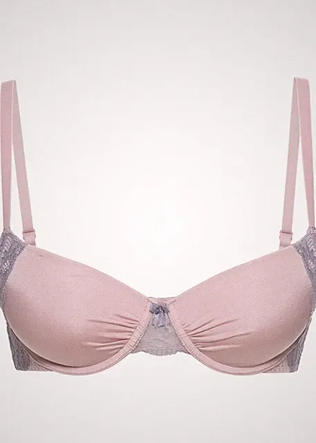 Schalen BH m Bügel Gr. (100) E Mattrosa Grau Damen-Unterwasche Bra Dessous Neu*