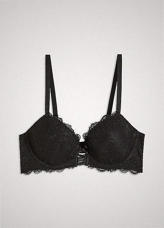 Schalen BH mit Bügel Gr. (100) B Schwarz Damen-Bra Oberteil Neu*