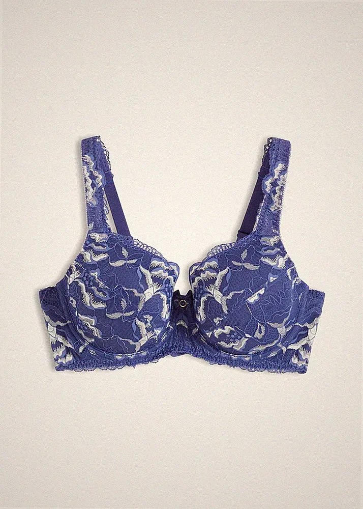 Schalen BH mit Bügel Gr. (100) C Blau Damen-Bra Oberteil Neu*
