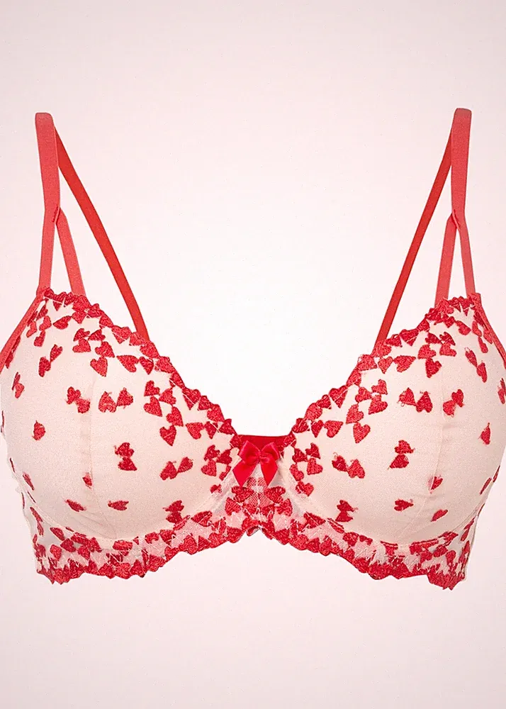 Schalen BH mit Bügel Gr. (100) C Novelle Peach Rot Damen Unterwäsche Bra Neu*