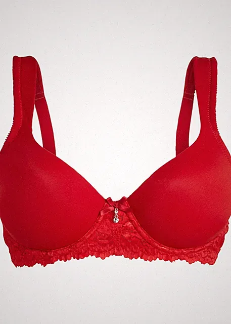 Schalen BH Mit Bügel Gr. (100) D Rot Damen-Bra Oberteil Neu*