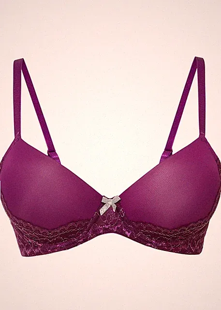 Schalen-BH mit Bügel Gr. (100) F Veilchenlila Silber Damen-Bra Oberteil Neu*