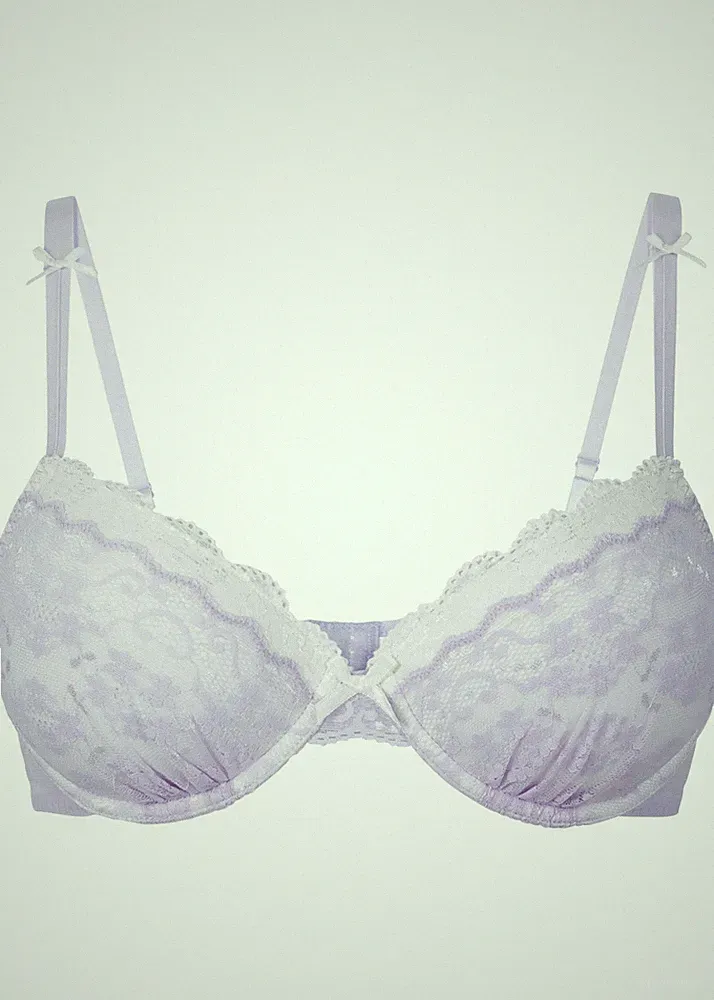 Schalen-BH mit Bügel Gr. (70) C Flieder Wollweiß Damen-Unterwäsche Dessous Neu