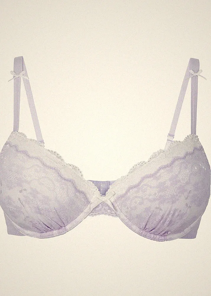 Schalen-BH mit Bügel Gr 70 Cup C Flieder Wollweiß Damen-Unterwäsche Dessous Neu