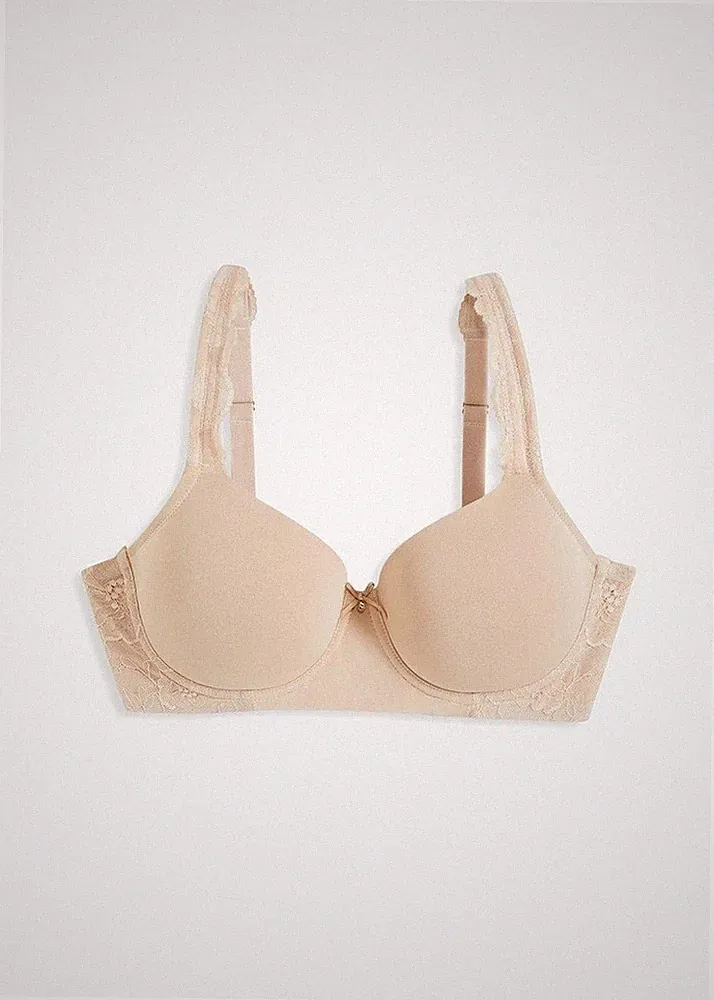 Schalen BH mit Bügel Gr. 85 Cup C Kreidebeige Damen-Unterwasche Oberteil Neu