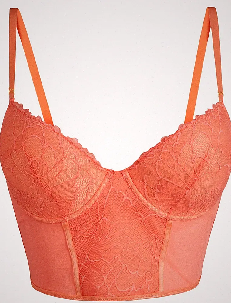 Schalen BH mit Bügel Gr. 85 Cup C Lachsorange Damen-Unterwäsche Bra Neu