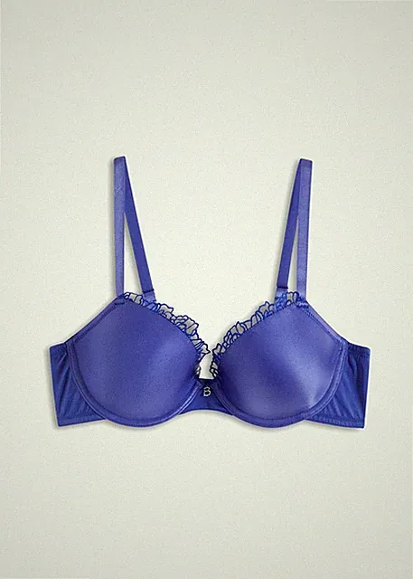 Schalen BH mit Bügel Gr. (85) D Royalblau Damen-Bra Oberteil Neu*