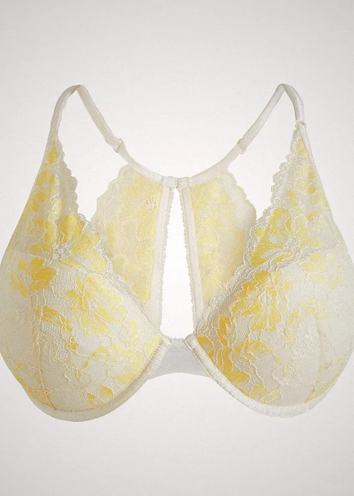 Schalen BH mit Bügel Gr. (90) C Softgelb Cremeweiß Damen-Bra Unterwäsche Neu