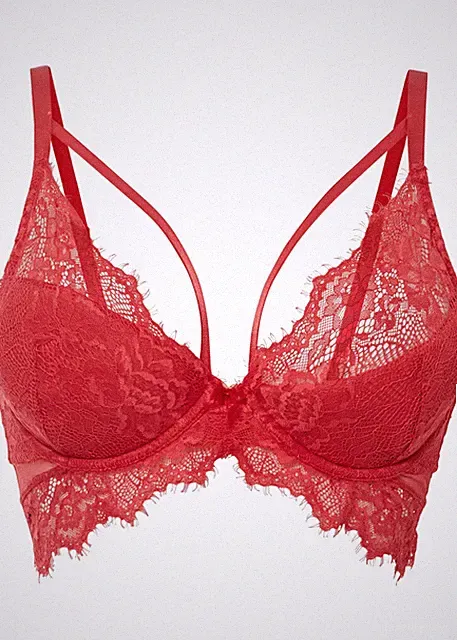 Schalen BH mit Bügel Gr. 90 Cup D Brillantrot Damen-Unterwasche Oberteil Neu