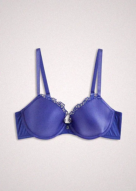 Schalen BH mit Bügel Gr. 90 Cup D Royalblau Damen-Unterwäsche Neu