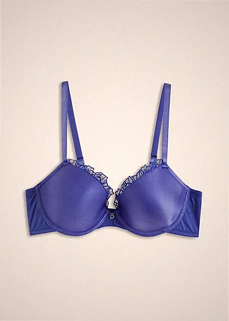 Schalen BH mit Bügel Gr. 95 Cup D Royalblau Damen-Unterwäsche Neu