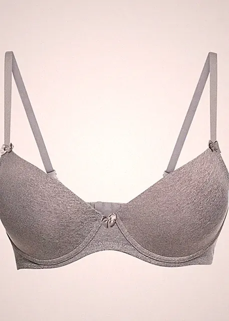 Schalen BH mit Bügel Gr. (95) E Graumelange Damen-Bra Unterhemd Neu*