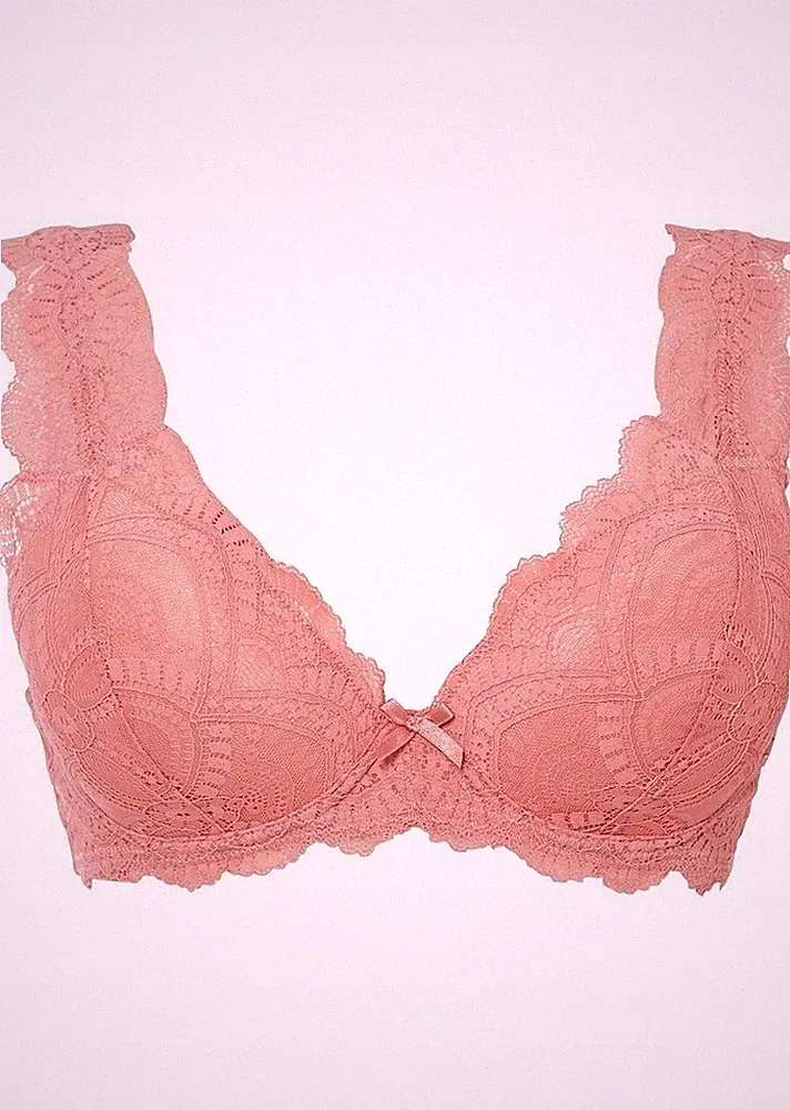 Schalen BH mit Bügel und mit recyceltem Polyamid Gr. 100 Cup B Rosa Neu
