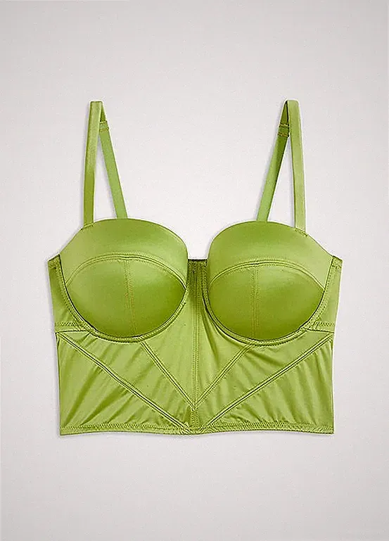 Schalen BH Top mit Bügel Gr. (85) D Grün Damen-Bra Oberteil Neu*