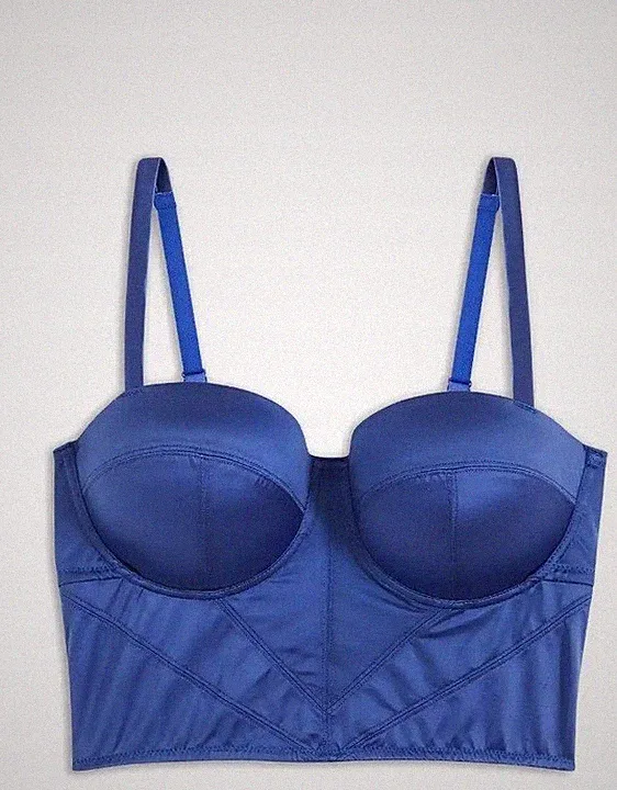 Schalen BH Top mit Bügel Gr. (95) D Edelsteinblau Unterwäsche Bra Oberteil Neu*