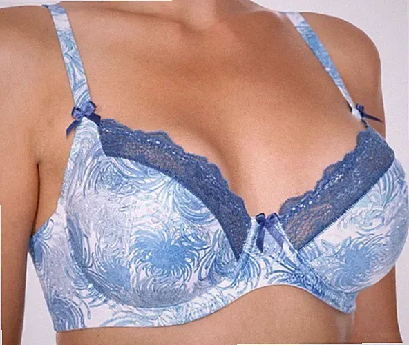 Schicker BÜGEL-BH blau-weiss SPITZE 75 80 85 95 100 Cup C NEU