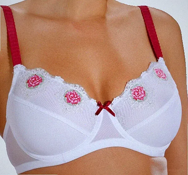 Schicker BÜGEL-BH weiss TÜLL-SPITZE + STICKEREI Gr.85 90 95 100 Cup B NEU