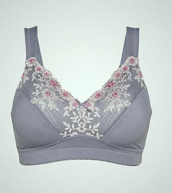 Schöner Minimizer BH Damen ungepolsterter BH Ohne Bügel Grau 75-110 Cup C-G Neu