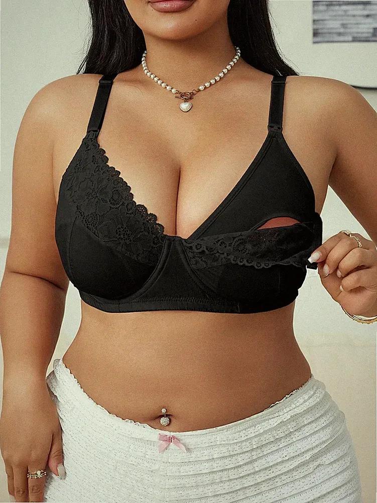 Schwangerschafts Große Größen Lingerie BH mit Haken, Bügel und Billig24