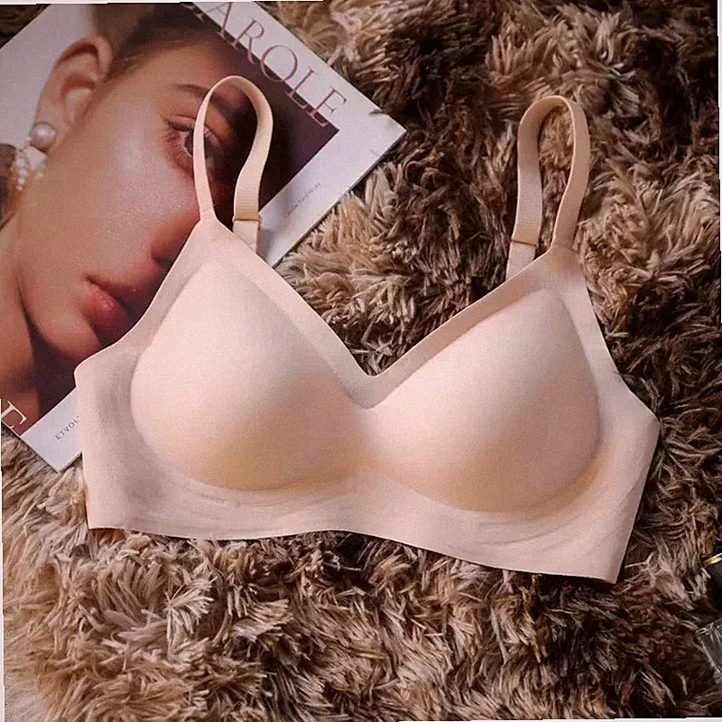 Seamless Unterwäsche für Damen mit kleinen Brüsten, Push-Up, ohne Felgen, weicher Halt