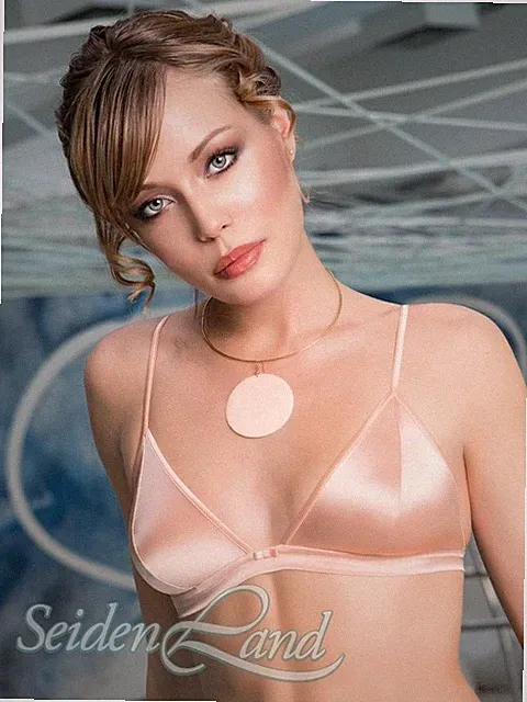 Seta Superior Triangel-BH REGALE von Cotton Club mit Seide apricot oder silber