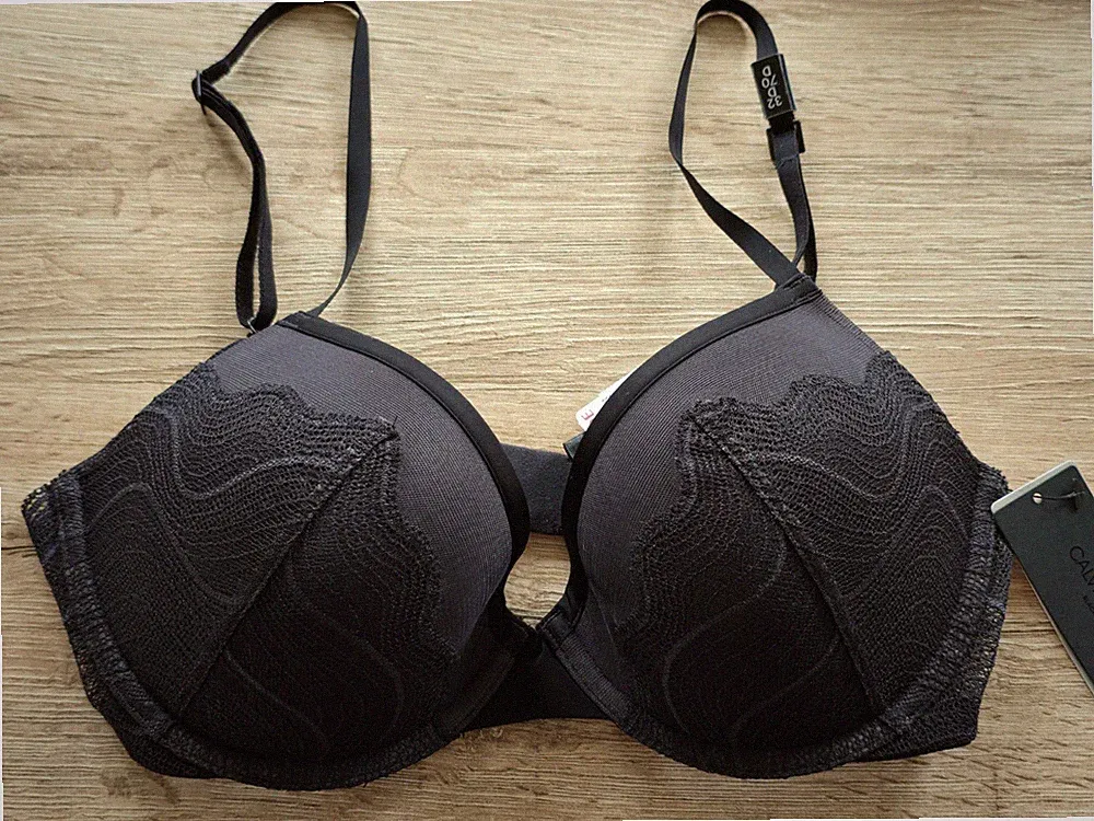 SEXY: CALVIN KLEIN unterlegter Bügel-BH, Gr. 70 D, schwarz, NEU+ETIKETT 69,90