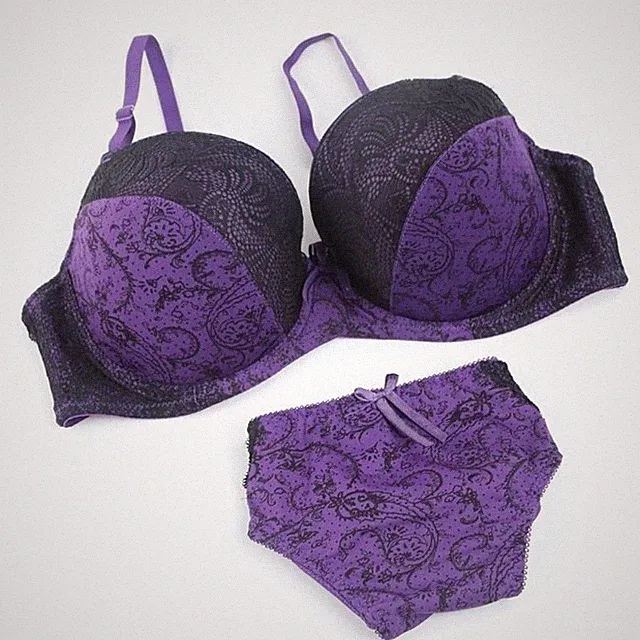 Sexy Spitze Push Up Plunge BH Set Slips Damen Unterwäsche Dessous BCDE 75-90