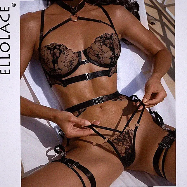 Sexy Unterwäscheset, Halter-BH Push-Up, Erotisches Kostüm, Fantasie für Damen