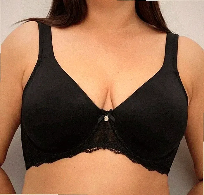 Sheego 95 E Entlastungs-BH, m. Bügeln, Schwarz, breite Träger, 4x3 Haken Neu