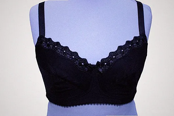 Sheego BH ohne Bügel Weiß Spitzen-BH Muster Büstenhalter bra Damen Unterwäsche