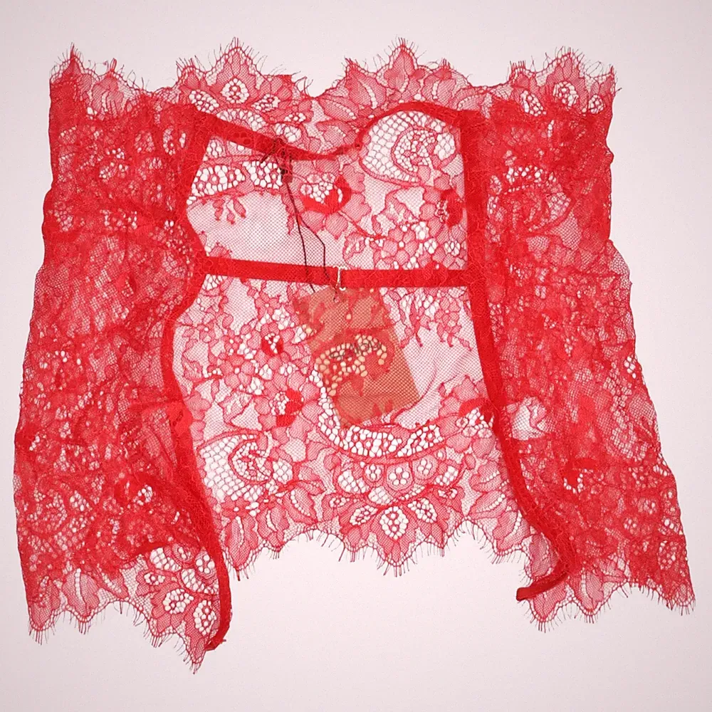 Shein, Bandeau-BH, Größe: XL, Rot, Elasthan/Polyester, Spitze, Damen #J7x