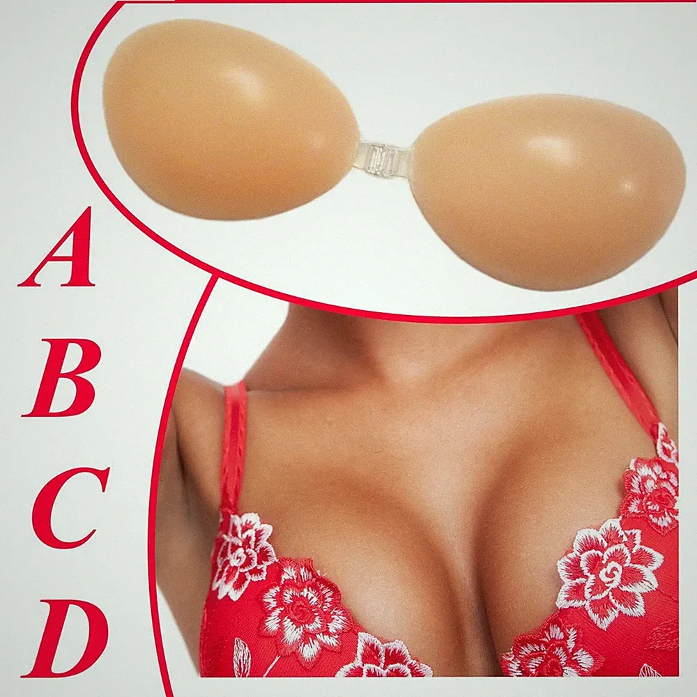 Silikon BH Klebe Push Up mit oder ohne Träger A B C D selbstklebend Einlagen