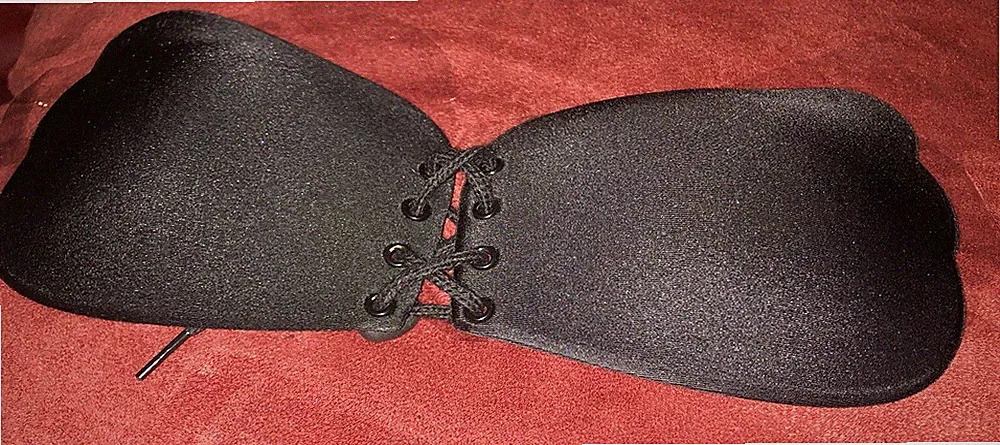 Silikon Klebe BH trägerlos Push Up Bra selbstklebend Cup B, rückenfrei