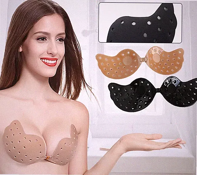 Silikon Push-Up BH selbstklebend Bra Klebe BH rückenfrei Trägerlos A/B/C/D NEU