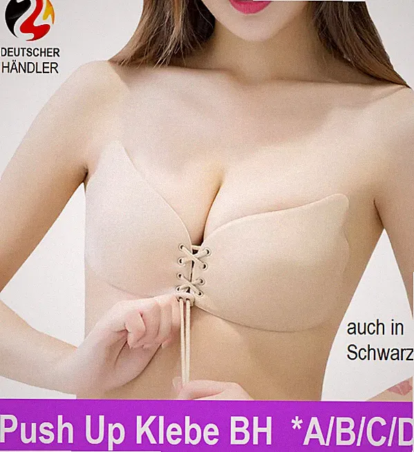 Silikon Push-Up selbstklebend unsichtbar Bra rückenfrei Klebe BH Trägerlos S/M/L