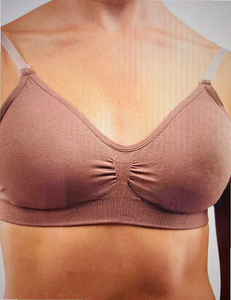 Silky Dance nahtloser transparenter Rücken-BH Dark Nude NEU