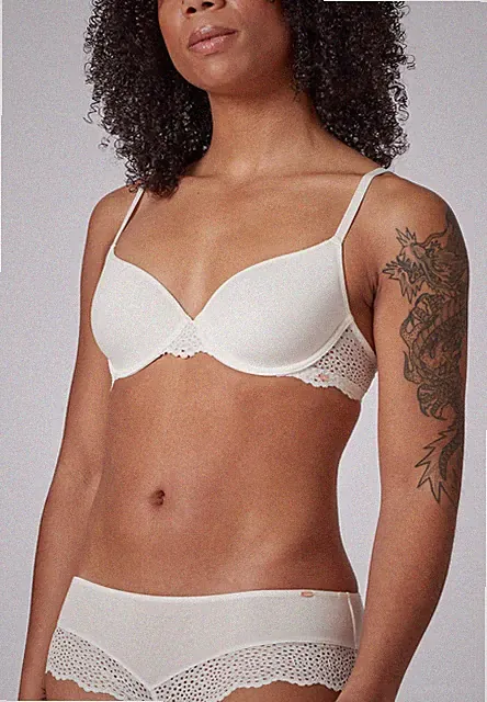 Skiny Spacer BH 080584 Bamboo Lace in Ivory und Bronze