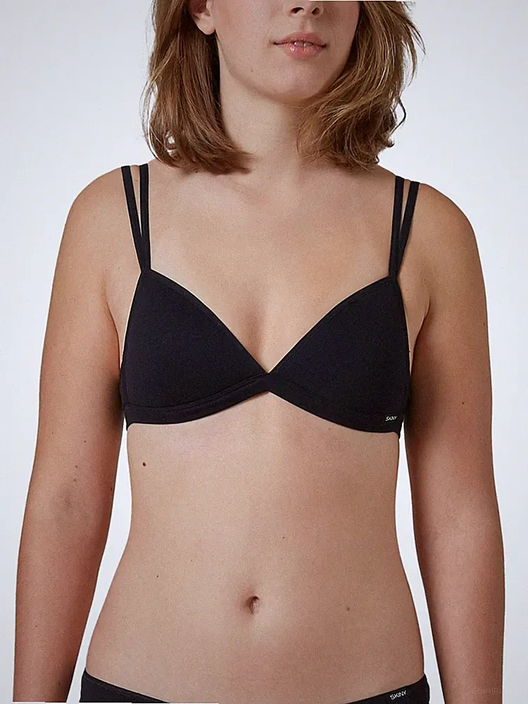 Skiny Triangel Schalen BH ohne Bügel Cotton Essentials 70-85 A-B in Basic Farben