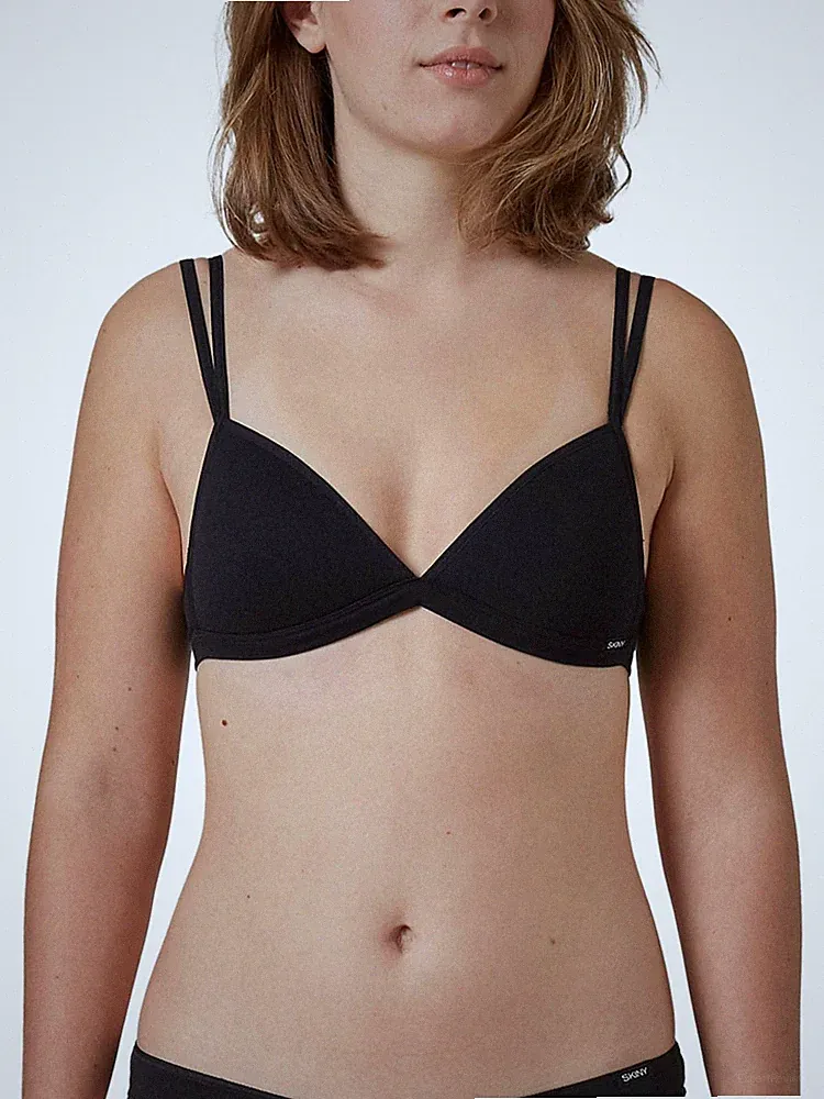 Skiny Triangel Schalen BH ohne Bügel Gr. 70-85 A-B in White und Black