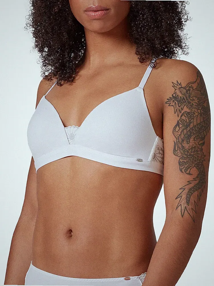 Skiny Triangel Schalen BH ohne Bügel Gr. 70-85 A-C in White und Black
