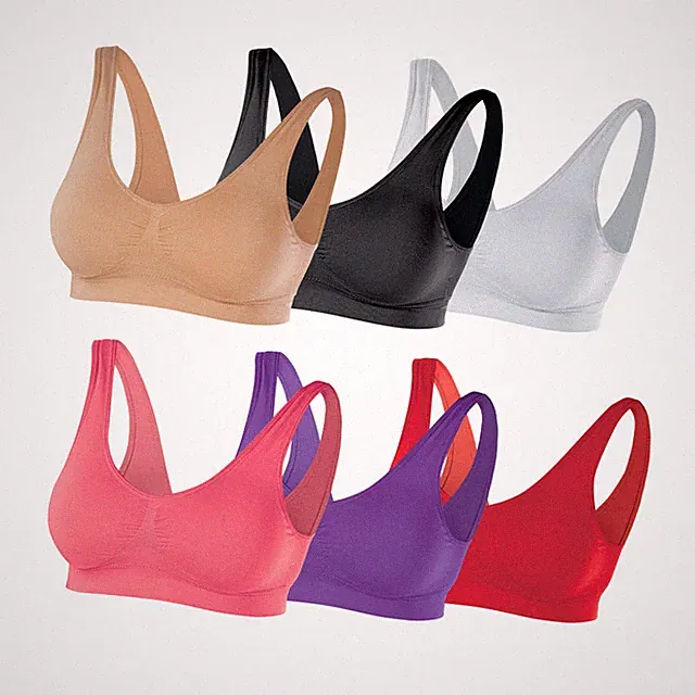 SLIMmaxx Super BH 6er Set nahtlos seamless Sport Büstenhalter Bustier flexibel