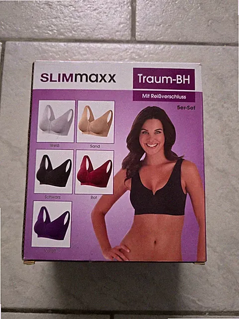 Slimmaxx Traum BH 5er Set mit Reißverschluss , Größe L