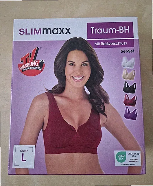 Slimmaxx Traum-BH mit Reißverschluss 5er-Set Größe L