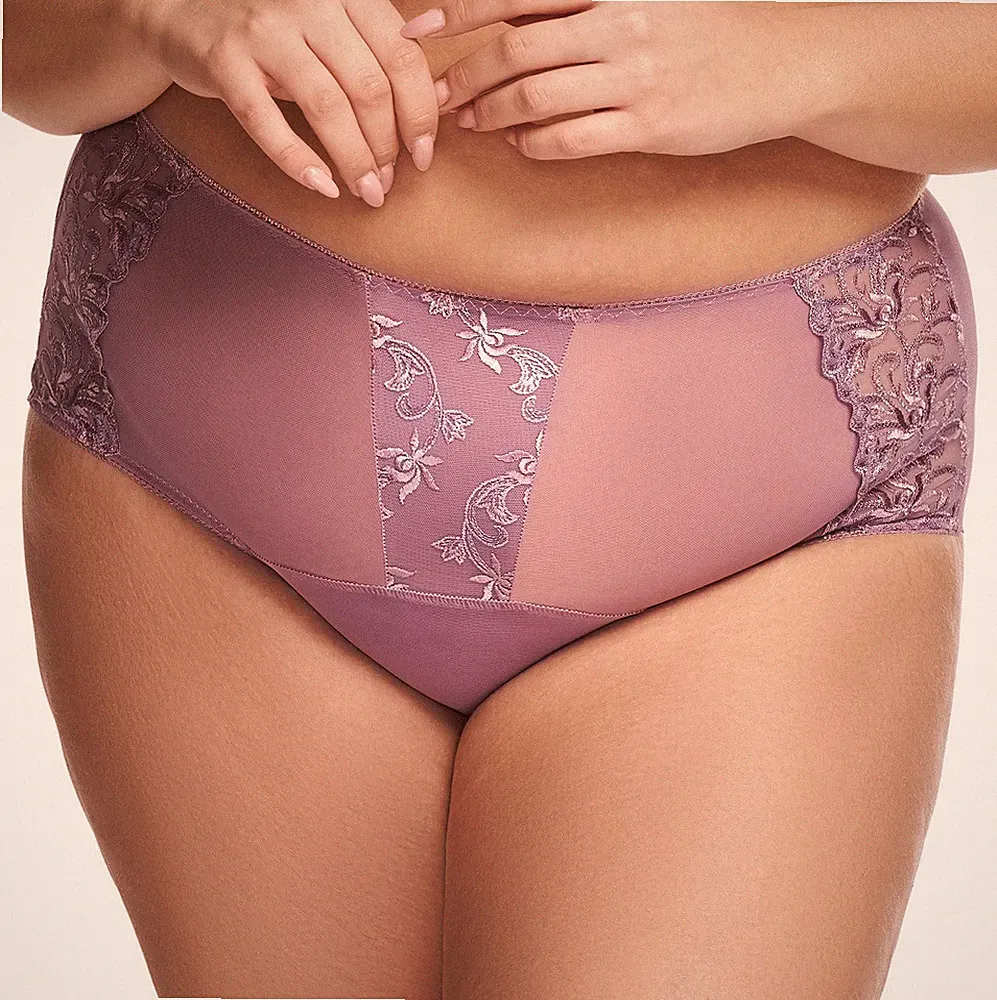 Slip flieder lila Panty große Größen Spitze Damen Dessous passend zum BH