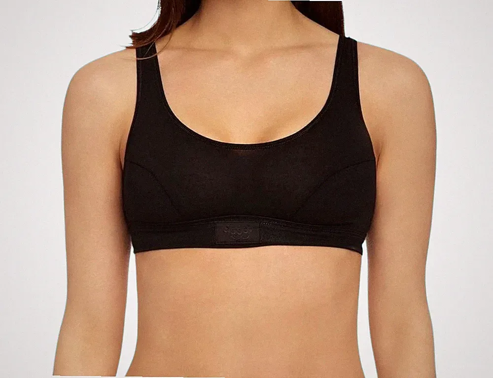 Sloggi Double Comfort BH Schwarz Gr. 36 14 Bügelfrei Vollschale Bralette Top Neu